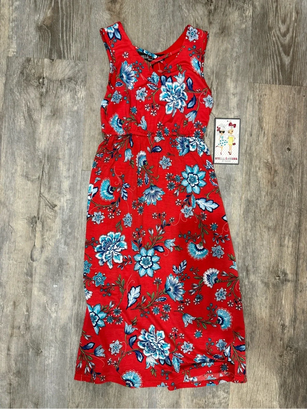 Trixxi Red Floral Dress NWOT